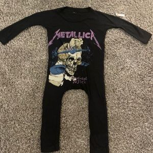 Hand made up-cycled baby pull on onesie. Vintage T